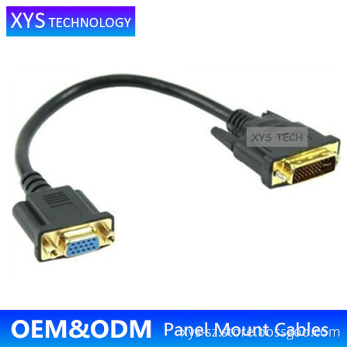 XYS TECH DVI24+5 Male to VGA female Panel Mount Cable/